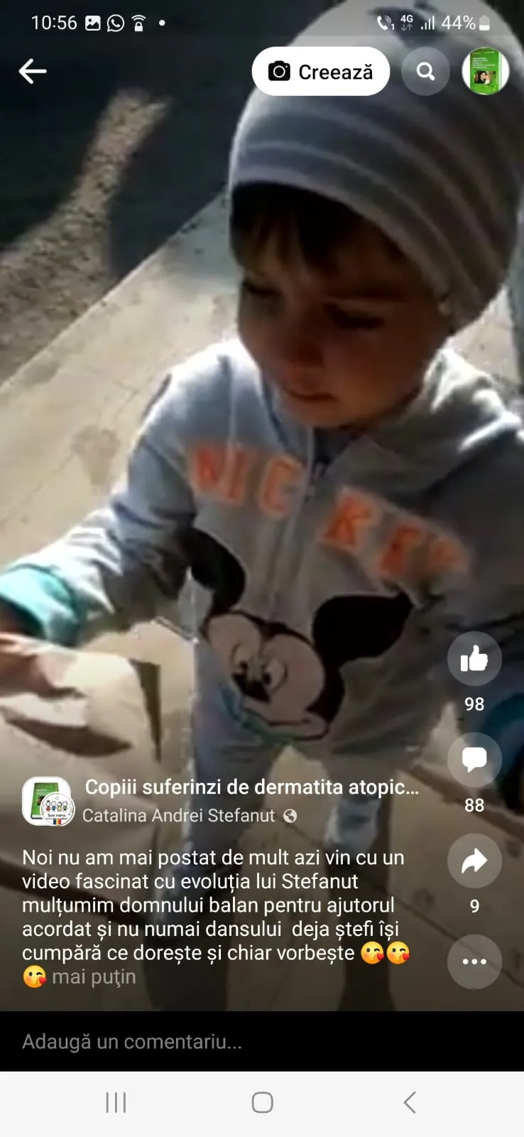 Mărturie din grupul de Facebook (captură 12)