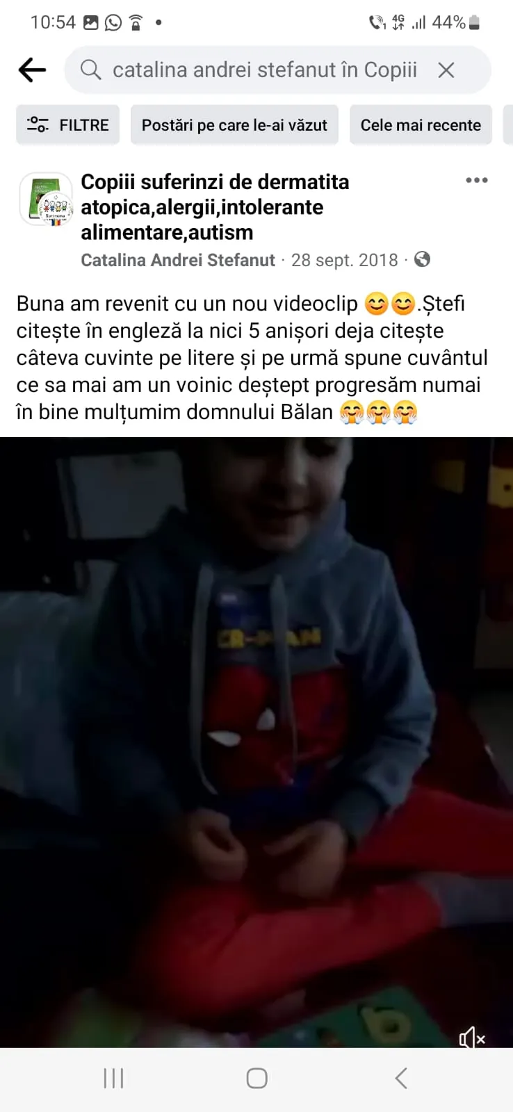 Mărturie din grupul de Facebook (captură 13)